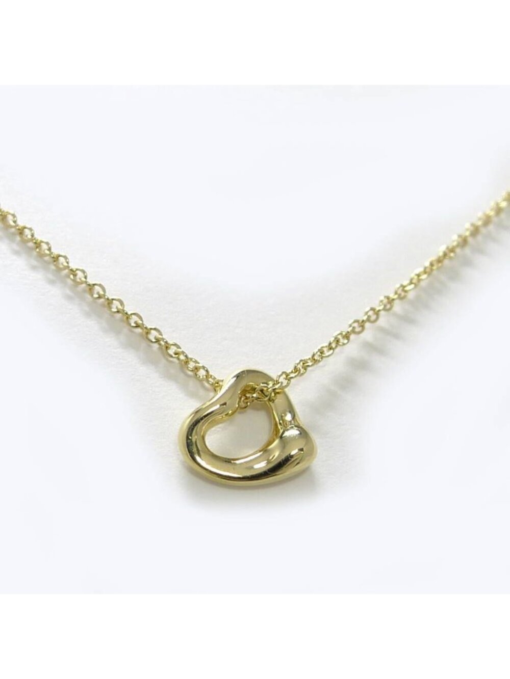 Tiffany & Co Open Heart Necklace Yellow Gold